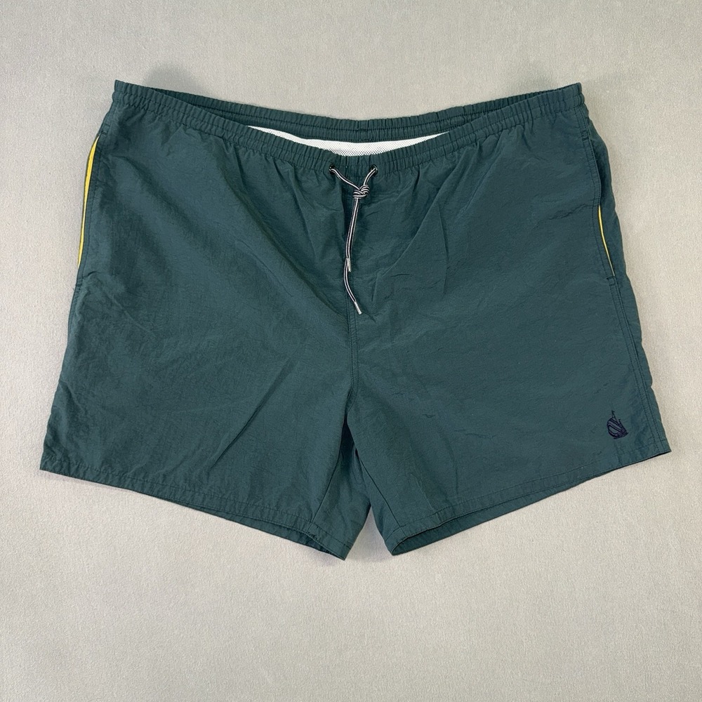 Men's Nautica Performance Mesh Lined Swim Trunks Drawstring Shorts Green Size XL